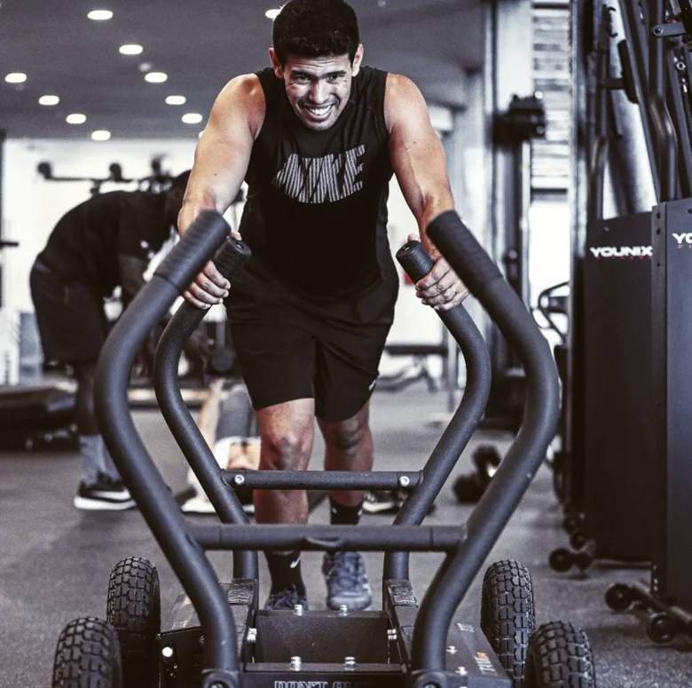 Strength training with a sled